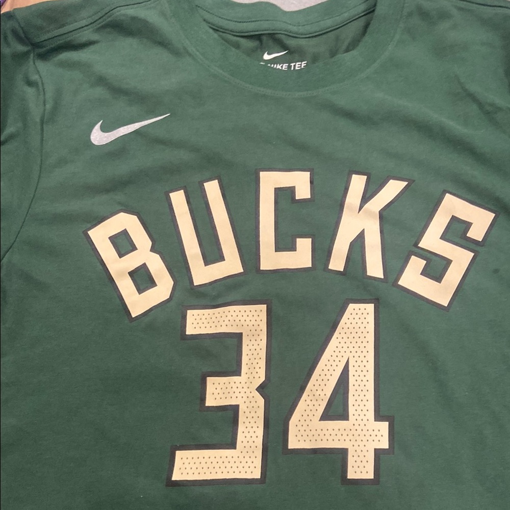 Nike Green Bucks Tee with Number 34
